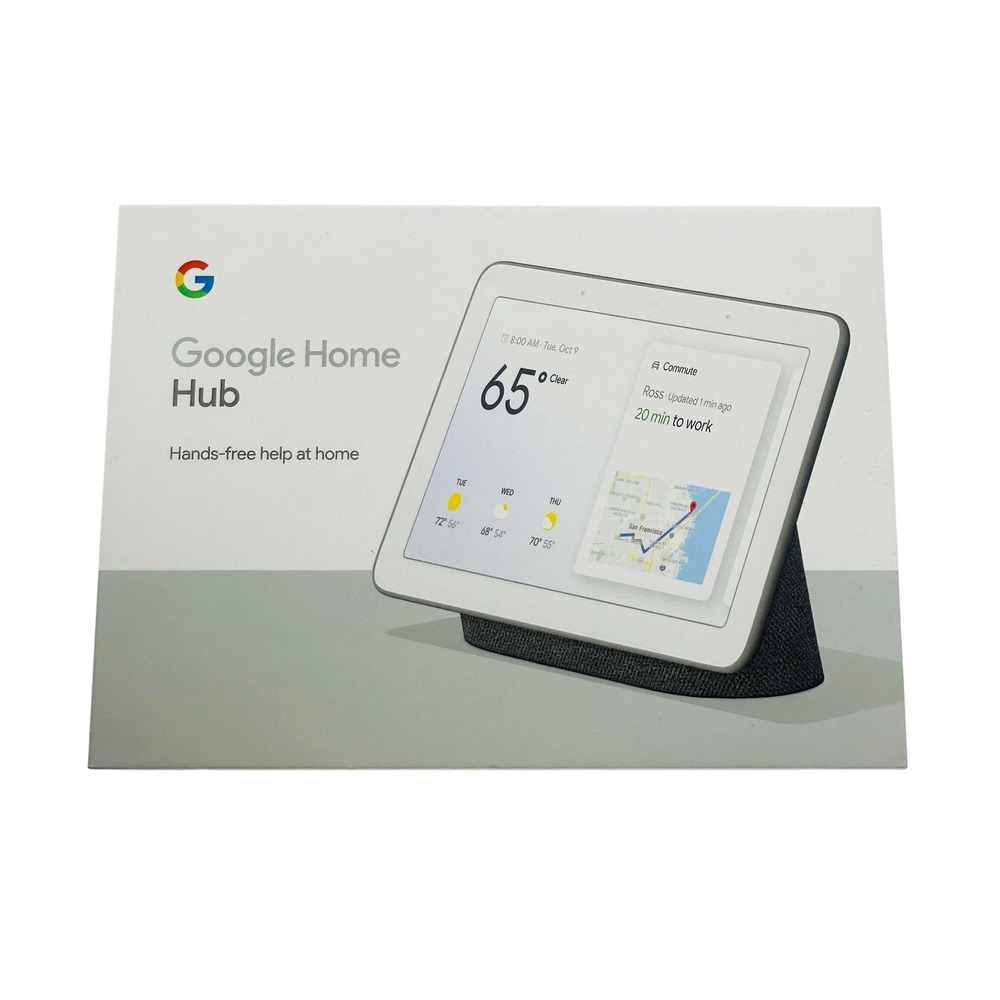Google Home Hub 7" Smart Display Chalk White GA00515-US Google Assistant Boxed